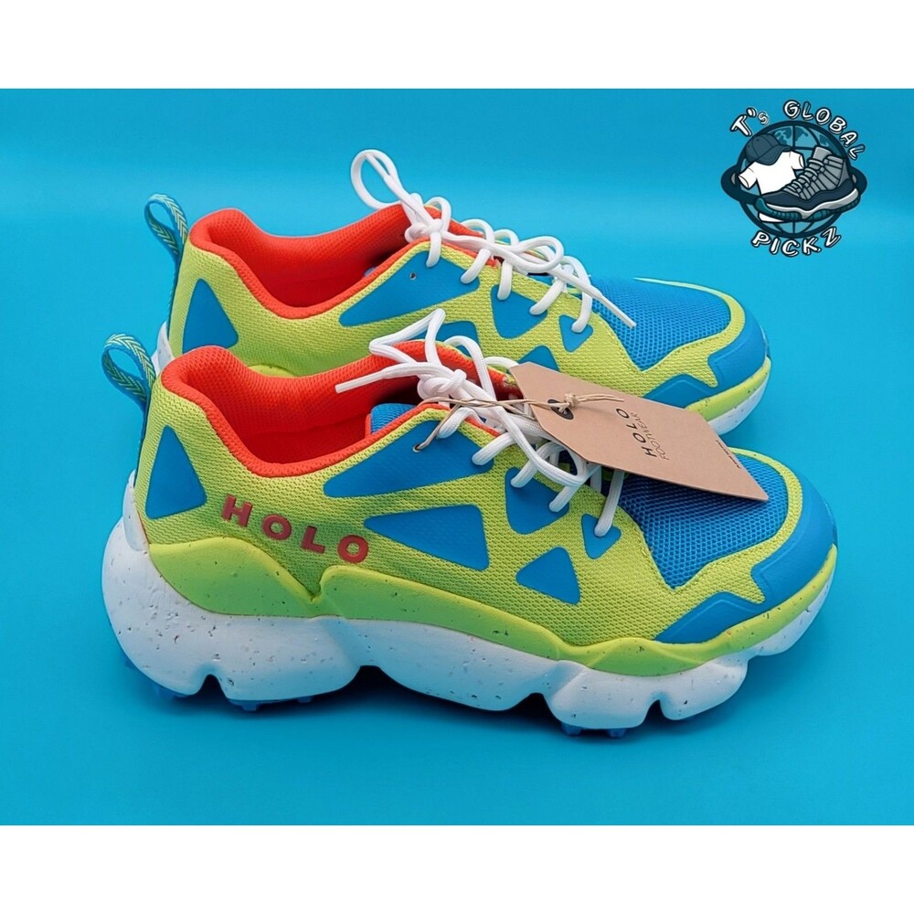 HOLO Nephelae Running Shoes Hi Viz Neon Yellow Blue Orange Mens Size 9.5